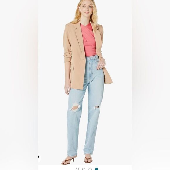 Madewell The Perfect Vintage Straight Jean in Danby light blue Wash rips NWT 29 - Picture 3 of 9